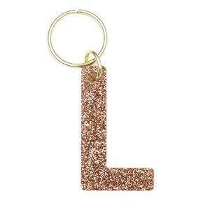 STOCKING STUFFER 🎄🎄Gold Super Glittery Letter “L” Acrylic Keychain